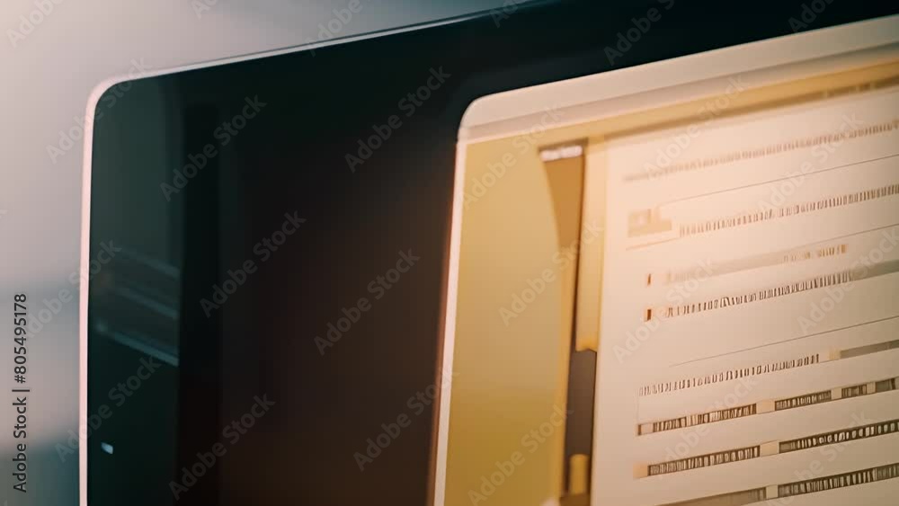 Poster computer screen displaying text description generative ai
