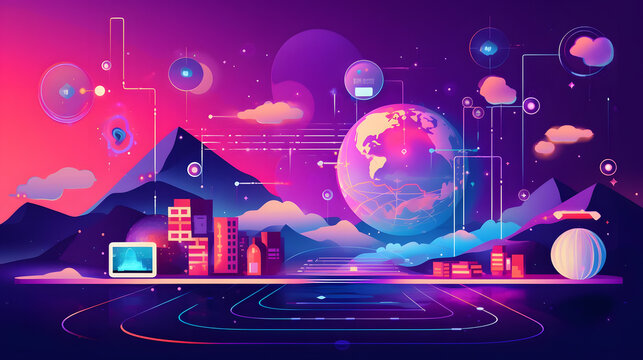 emerging technologies advancements banner, tech accelerators and innovation networks