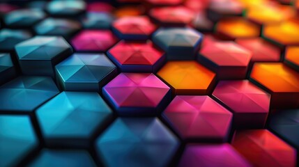 Media Workflow Solutions: Colorful Hexagonal Design