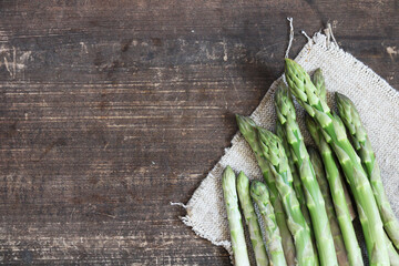 Green fresh asparagus close-up.