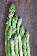 Green fresh asparagus close-up.