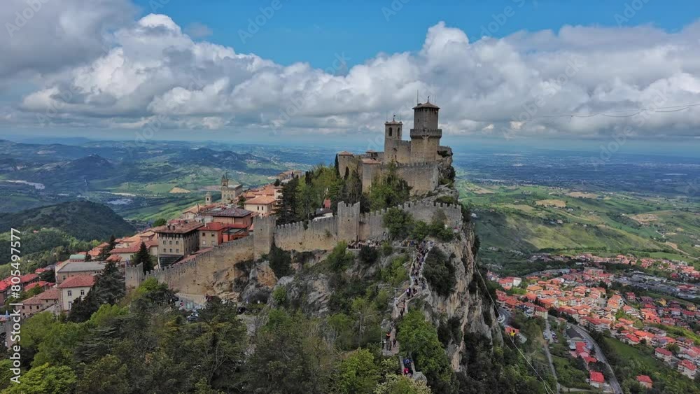 Wall mural aerial view of the city state of San Marino