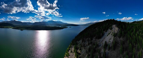 Mountain Lake with Sunrays