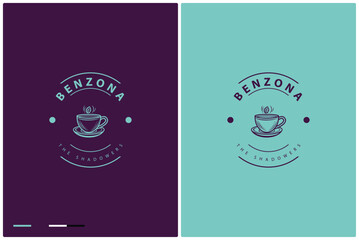 beautiful coffee logo design composition classic style