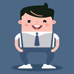 cartoon boy wearing a uniform vector design.eps