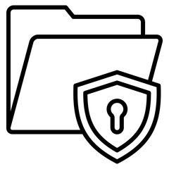 Secure Folder Icon Element For Design