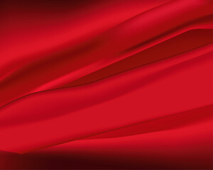 Red silk fabric, gradient texture