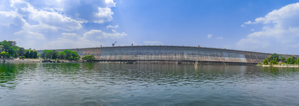 Krishna Raja Sagara dam or KRS dam is the Gravity dam across the Kaveri River at Indian State of Karnataka. Construction began in November 1911 & 10,000 workers. Visvesvaraya is the lead engineer.