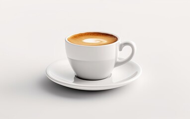 Espresso Coffee Against White