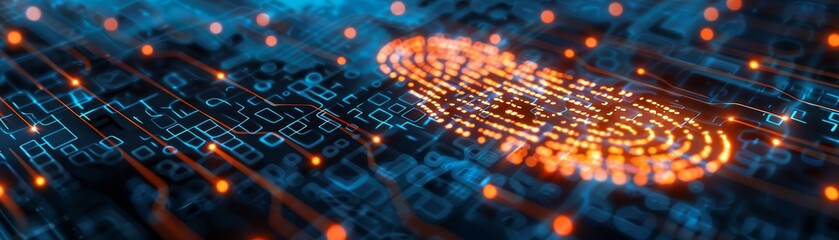 Obraz premium Digital Fingerprint The Key to Secure Data