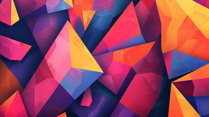 futuristic abstract illustration inspired  trianglify patterns, featuring sleek lines and dynamic shapes.