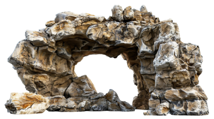 Majestic artificial rock archway, cut out