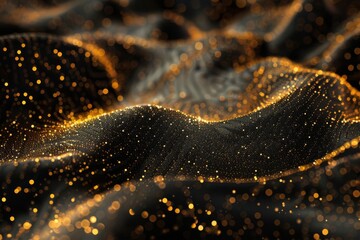 black and gold abstract background luxurious shimmering texture digital illustration