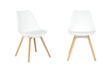 white chair isolated on white background