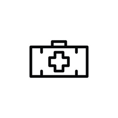 vector icon illustration of a first aid kit, symbolizing readiness for emergency medical care