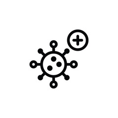 vector icon illustration of bacteria with a positive mark, emphasizing positive aspects of bacterial presence, such as probiotics or beneficial bacteria