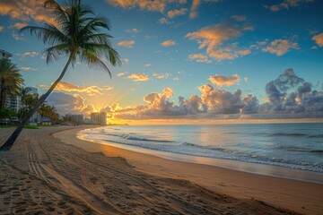 Sunrise at Beach, Fort - Serene Landscape of a Beach