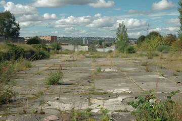 Fototapeta na wymiar Redevelopment Opportunity: Urban Brownfield Land in Leeds - Cleared and Waiting