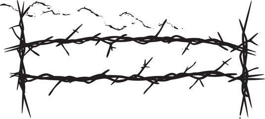 Surreal Barbed Wire Vector Illustrations Dreamy Realms