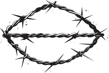 Ethereal Barbed Wire Vector Graphics Serene Atmosphere