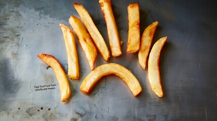 "Golden Grief: A Frown Formed by Fries - Symbolizing Emotional Hunger and Fast Food Blues in a World of Crispy Comfort."