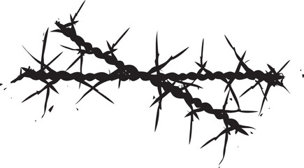Minimalist Barbed Wire Vector Illustrations Simple Beauty