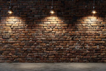Ceiling lamps with included bulbs on brown brick wall background