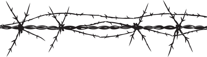 Mysterious Barbed Wire Vector Elements Intriguing Beauty
