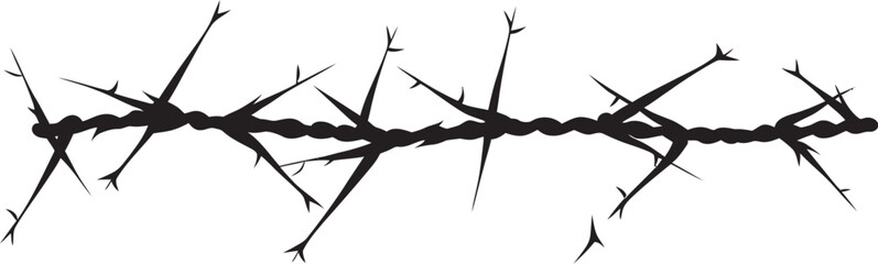 Abstract Barbed Wire Vector Patterns Conceptual Forms
