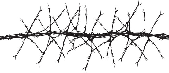 Abstract Barbed Wire Vector Illustrations Conceptual Artistry