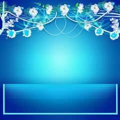 abstract floral background blue wedding 