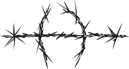 Industrial Barbed Wire Vector Graphics Urban Grit