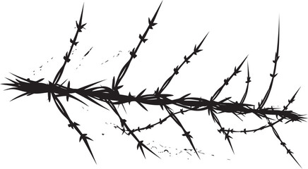 Modern Barbed Wire Vector Art Futuristic Forms