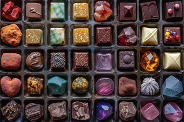 Indulge your inner chocoholic with gemstone-inspired pairings, a feast for eyes and taste buds.