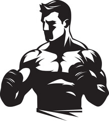 Striking Success Vector Art of Boxing Victory