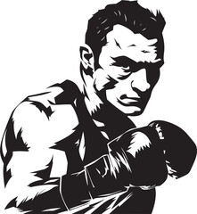 Power Puncher Vector Illustration of Heavy Hitting Boxer