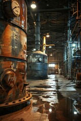 Naklejka premium Time lapse of busy highway road, a highway intersection in the city at night 