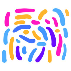 Fun colorful line doodle pattern. Creative minimalist style art background 