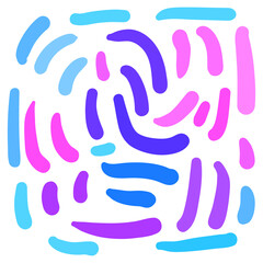 Fun colorful line doodle pattern. Creative minimalist style art background 