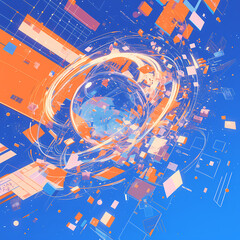 Dynamic, Vibrant, and Futuristic Abstract Design for Creative Projects