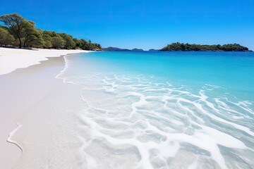 Fototapeta premium Stunning tropical beach with crystal clear turquoise waters
