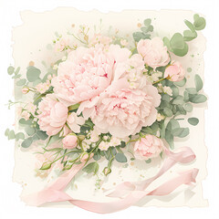 Captivating Watercolor Floral Illustration - Fresh Roses in Full Bloom for Elegant Designs