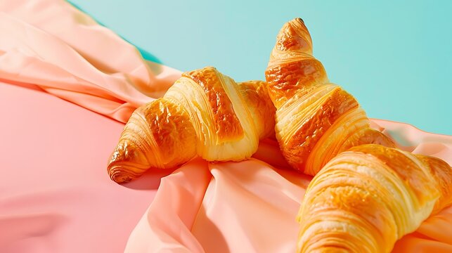 "Chic Croissant Delight: A Stylish French Pastry Perfect for Trendy Caf&eacute;s and Breakfast Scenes. Brighten Your Day with This Elegant Treat!"





