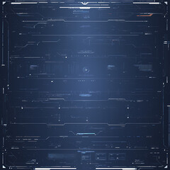 Stylish Tech-Themed Blueprint for Spaceship Design
