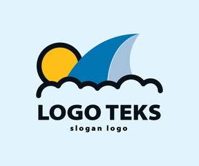 shark fin logo design good for industrial, food ,education or any design.