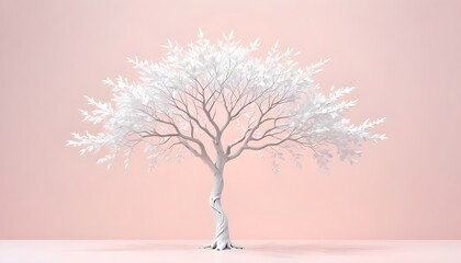 White Tree Background, Frost-kissed Silence, Whispering Winter Grove