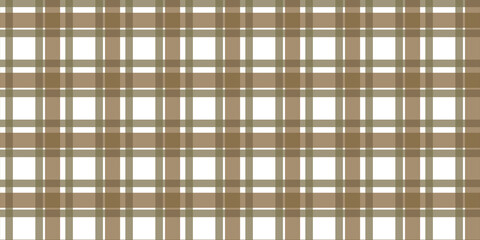 Gingham pattern seamless Plaid repeat in beige Design for print, tartan, gift wrap, textiles, checkered background for tablecloth