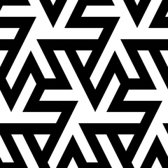 Geometric wallpaper. Figures, triangles pattern. Ethnic ornament. Tribal background. Folk backdrop. Mosaics motif. Digital paper, web design, textile print. Seamless image. Vector art work.