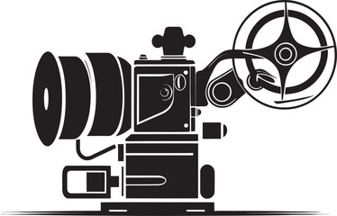 Retro Style Film Camera Vector Artwork Old-fashioned Movie Camera Vector Icon