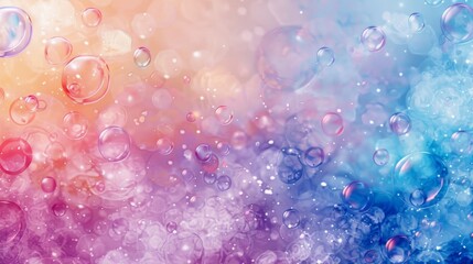 Dreamy bubbles watercolor illustration background